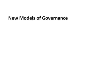 New Models of Governance 