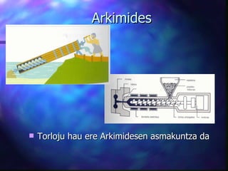 Arkimides Torloju hau ere Arkimidesen asmakuntza da 
