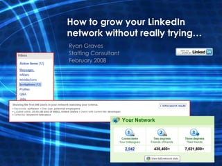 How to grow your LinkedIn network without really trying… Ryan Graves Staffing Consultant February 2008 