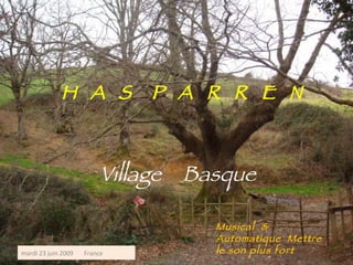 H  A  S  P  A  R  R  E  N Village   Basque Musical  &  Automatique  Mettre le son plus fort mardi 23 juin 2009   France 