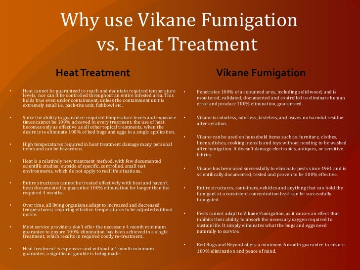 why use vikane fumigation