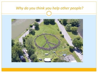 Why do you think you help other people?