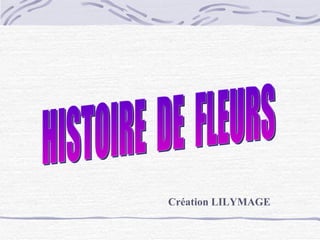 HISTOIRE  DE  FLEURS Création LILYMAGE 