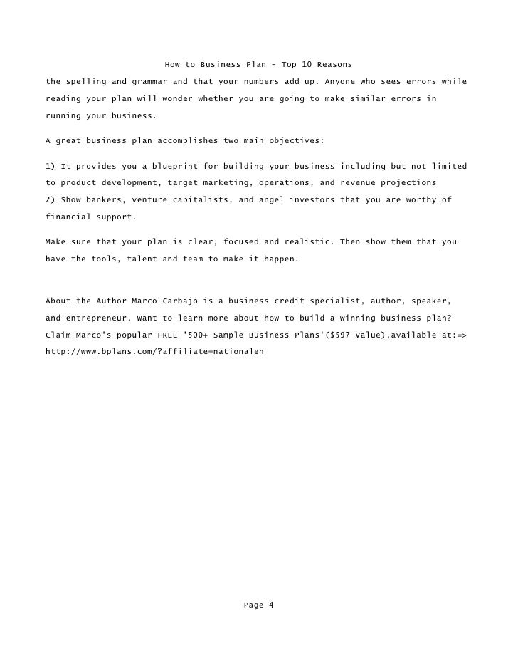 Small business owner business plan image