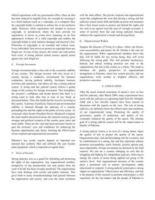 IMPACT OF STRONG JUDICIAL SYSTEM ON ORGANIZATIONAL EFFECTIVENESS IN ...