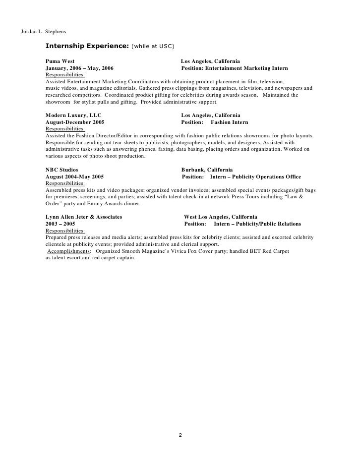 addendum to resumes