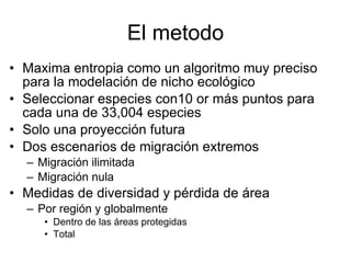 Julian R - Conservacion de la biodiversidad bajo condiciones de cambio climatico