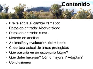 Julian R - Conservacion de la biodiversidad bajo condiciones de cambio climatico