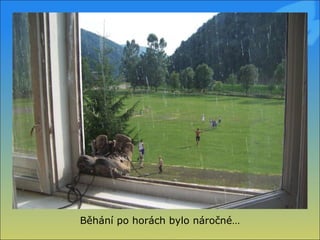 Běhání po horách bylo náročné… 