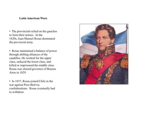  The formation of strong national political structures proved more difficult than Latin America or Britain had expected.British Influenceon Latin American  Eventually, liberalism had a profound affect on Latin America and its economy; i.e., opening markets, freeing land & labor from colonial restrictions, abolishing slavery, reducing the power of the Catholic church.
