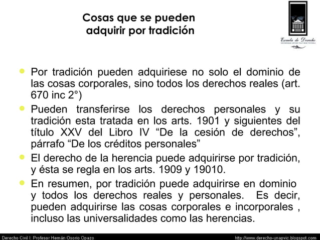 La Tradicion 05 - Derecho Civil I