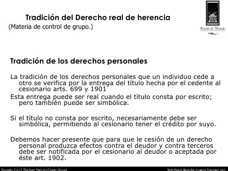 La Tradicion 05 - Derecho Civil I