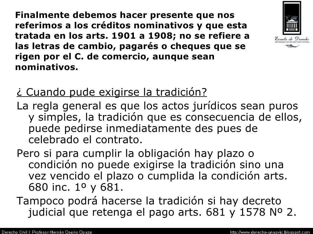 La Tradicion 05 - Derecho Civil I