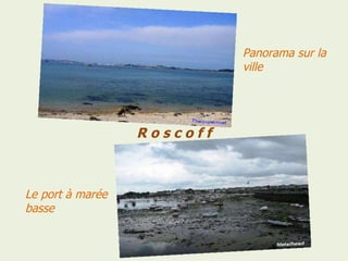 R o s c o f f Panorama   sur   la   ville Le port à marée basse 