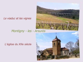 Le viaduc et les vignes



      Montigny - les - Arsures


 L’église du XIIe siècle
 