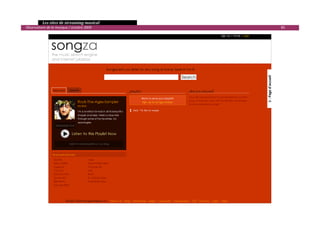   Les sites de streaming musical 
  Observatoire de la musique / octobre 2009                                    85 




                                                         1 ‐ Page d'accueil 
                                                                                      

 
 