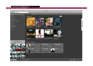   Les sites de streaming musical 
  Observatoire de la musique / octobre 2009                90 




                                                         1 ‐ Page d'accueil 
                                                                                

 
 
