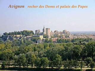 Avignon  rocher   des   Doms   et   palais   des   Papes 