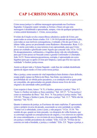 Livro "Cristo Nossa Justiça"