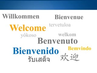 Willkommen Bienvenue tervetuloa  Welcome welkom  yôkoso Benvenuto Bienvenido Bemvindo 