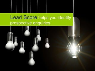 Lead Score  helps you identify  prospective enquiries 