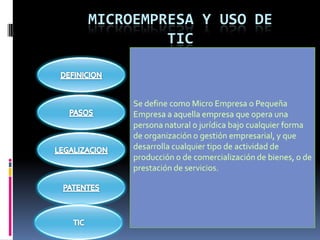 MICROEMPRESA Y USO DE
         TIC
 