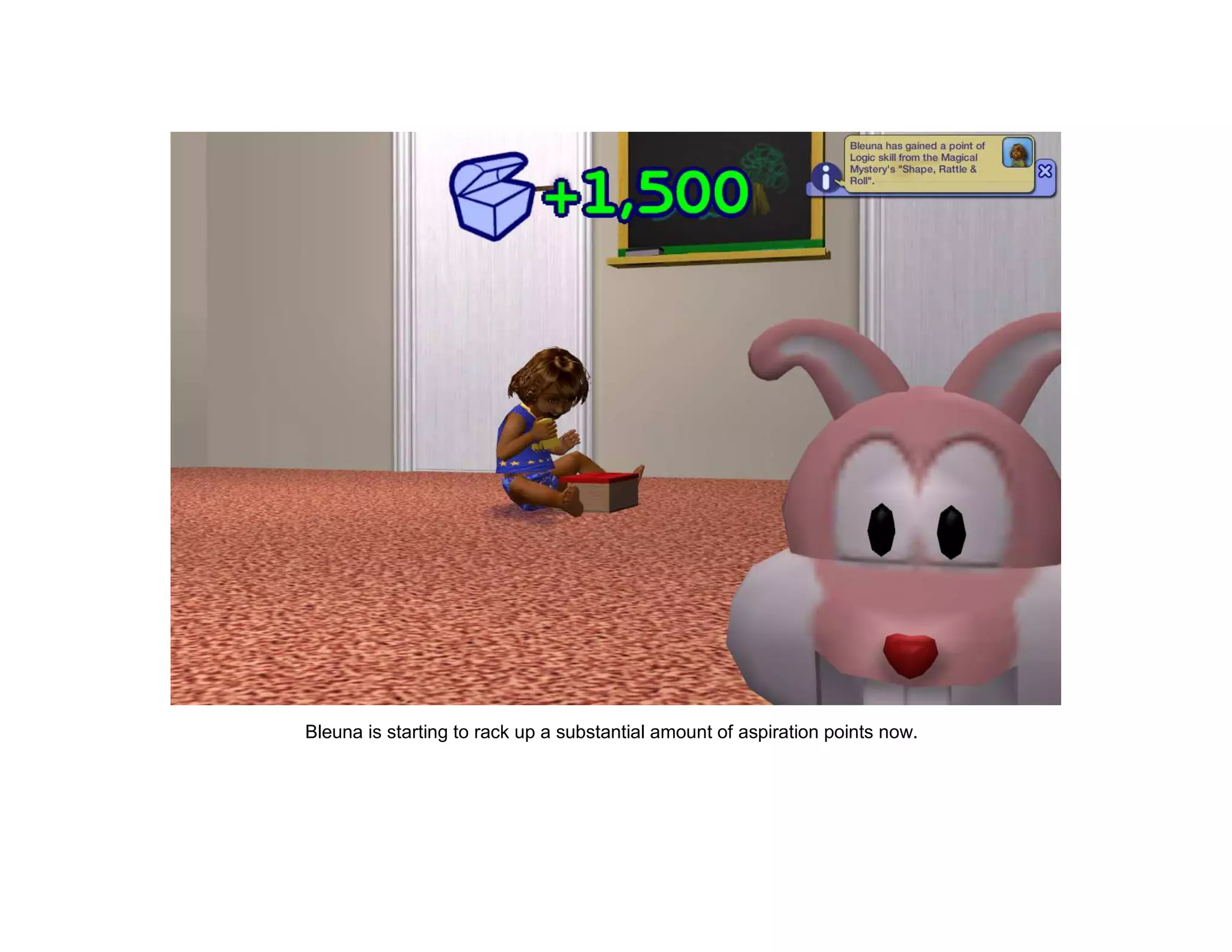 Bleuna is starting to rack up a substantial amount of aspiration points now.
 