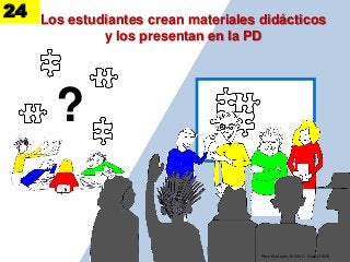 Los estudiantes crean materiales didácticos
y los presentan en la PD
?
Pere Marquès & Ole C. Glad (2013)
24
 