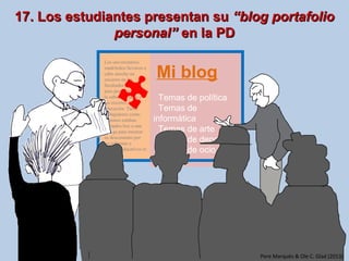 17. Los estudiantes presentan su “blog portafolio
personal” en la PD
Mi blog
• Cuando cada estudiante tiene un blog
person...