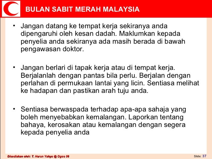 sebutkan langkah langkah keselamatan kerja Keselamatan Pencegahan