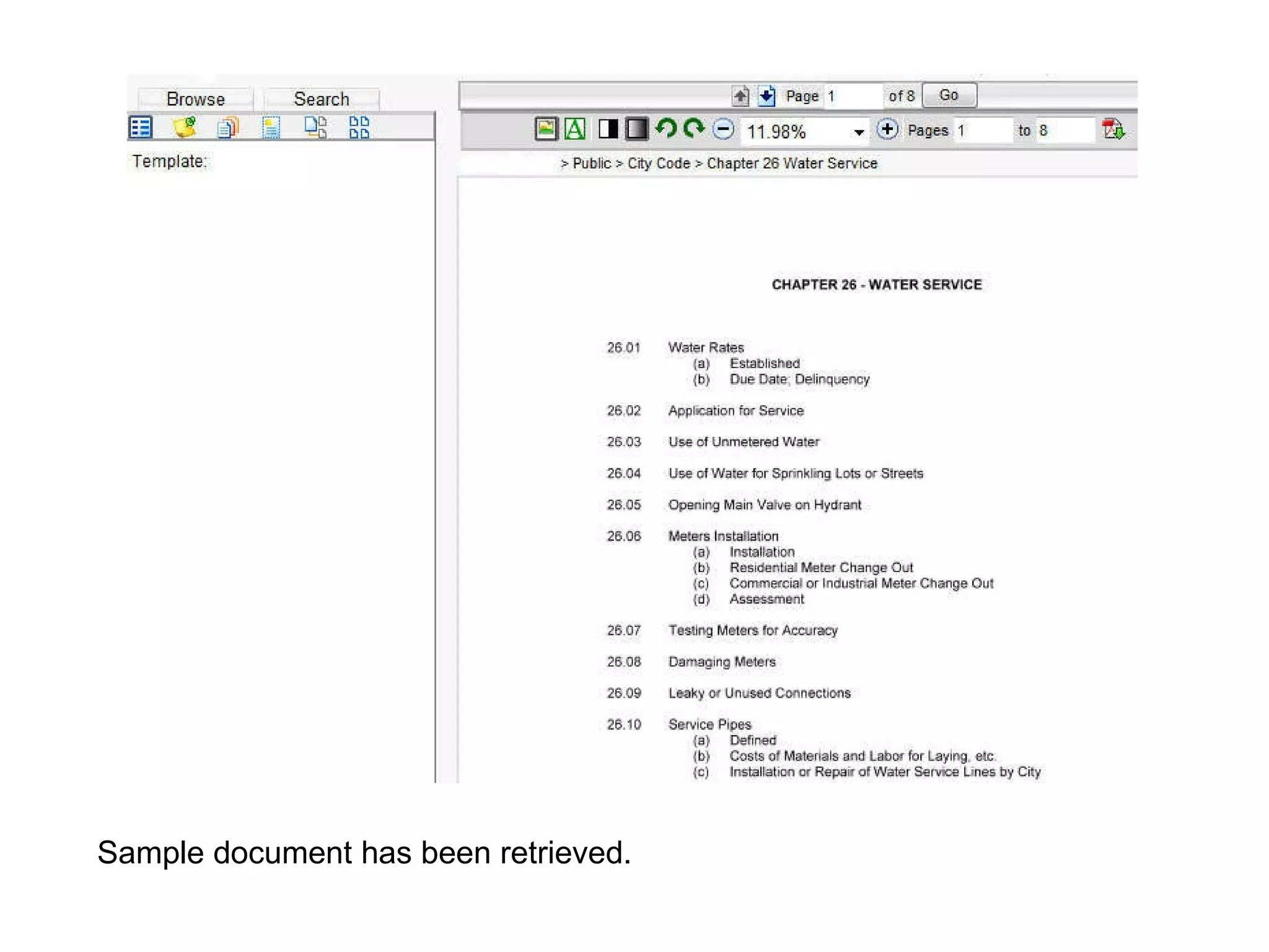 Sample document has been retrieved. 
