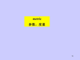 metric 参数，度量 