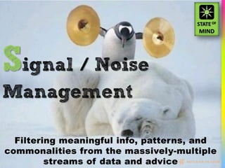 Signal / Noise
Management


                 INSTITUE FOR THE FUTURE
 