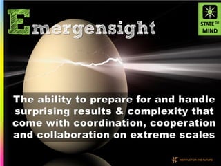 Emergensight


               INSTITUE FOR THE FUTURE
 