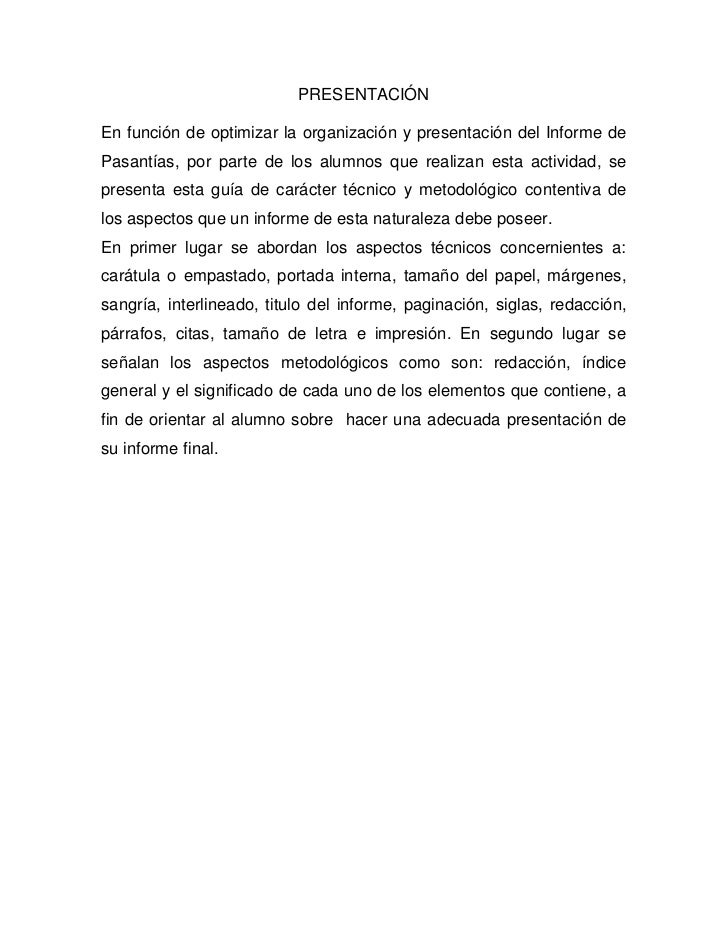 Normas del Informe
