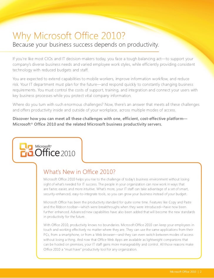 microsoft office version comparisons