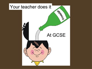 Your teacher does it At GCSE 