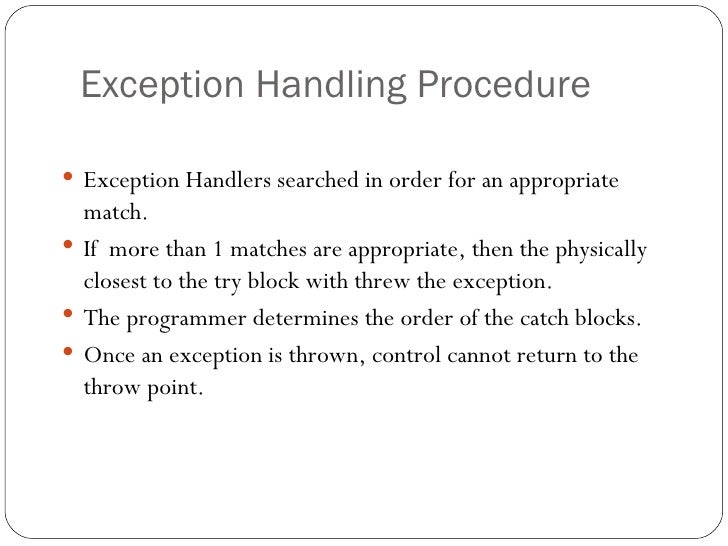 Exception handling and templates