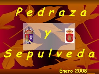 P e d r a z a  y  S e p u l v e d a  Enero 2008   