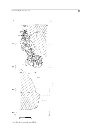 REVISTA PORTUGUESA DE Arqueologia .volume 1.número 1.1998
                                                            74




Fig. 12 Derrube no interior do fosso (UE 74).
 