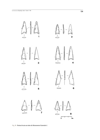 REVISTA PORTUGUESA DE Arqueologia .volume 1.número 1.1998
                                                            134




Fig. 28 Pontas de seta em xisto do Monumento Funerário 1.
 