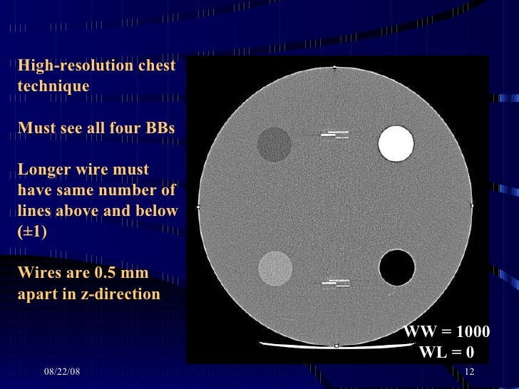 Qaulity Control of CT
