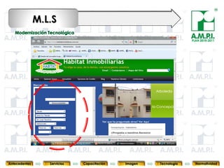 M.L.S
                                                                                  PLAN 2010-2011




       84           84         84            84            84                84              84



Antecedentes      Servicios   Capacitación        Imagen        Tecnología          Normatividad
 