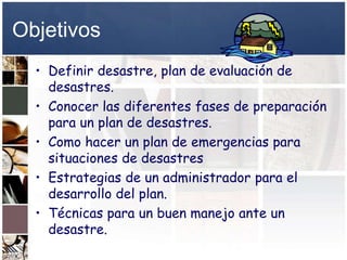 Plan de manejo de emergencias en unidades de información ante ...