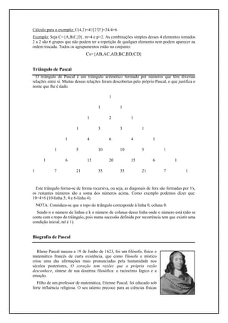 Análise Combinatória