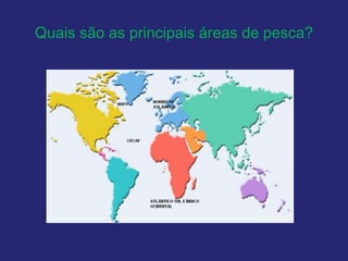 Quais são as principais áreas de pesca?
 