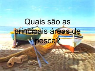 Quais são as
principais áreas de
pesca?
 