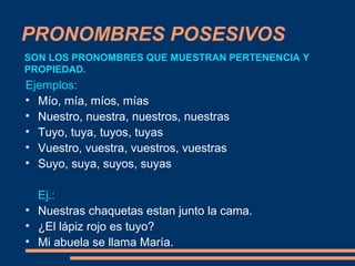 Los Pronombres. Lengua Castellana. | PPT