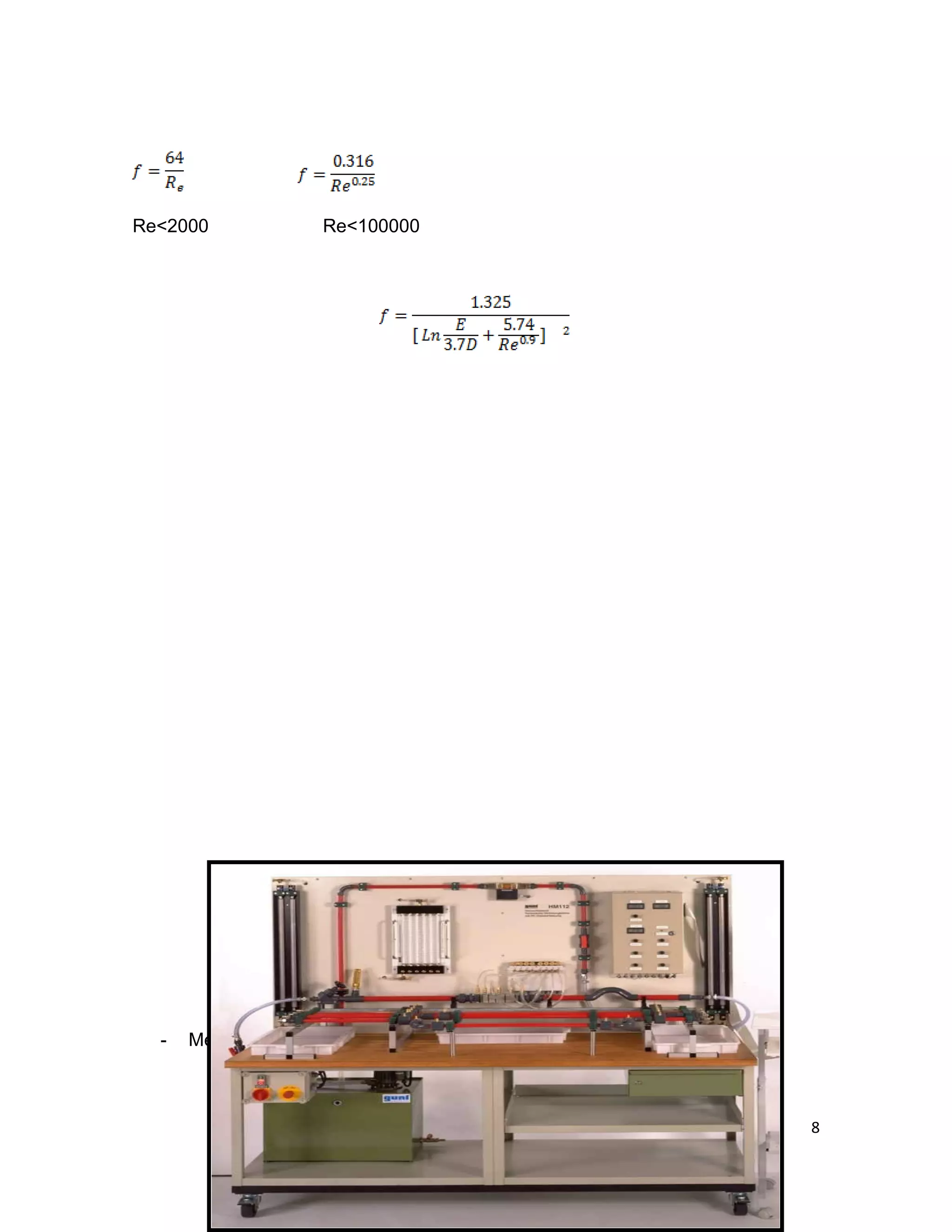 Re<2000             Re<100000




                           EQUIPO Y MATERIAL

  -   Mesa hidrodinámica



                                               8
 