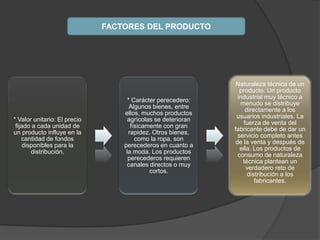 FACTORES DEL PRODUCTO